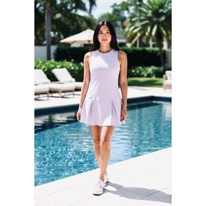 Carve Designs Pink Venture Balsa Tennis Pickleball Athleisure Pleated Mini Dress